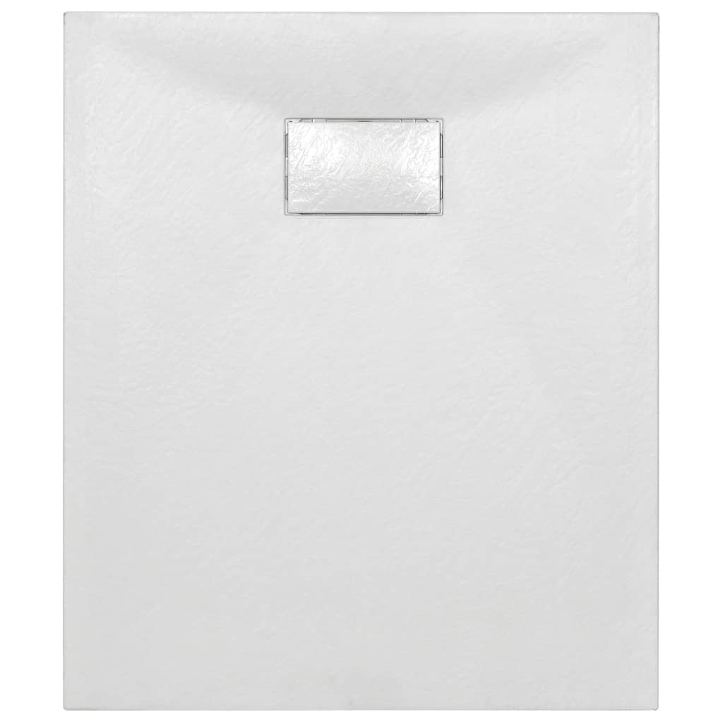 vidaXL Base de chuveiro SMC 90x70 cm branco