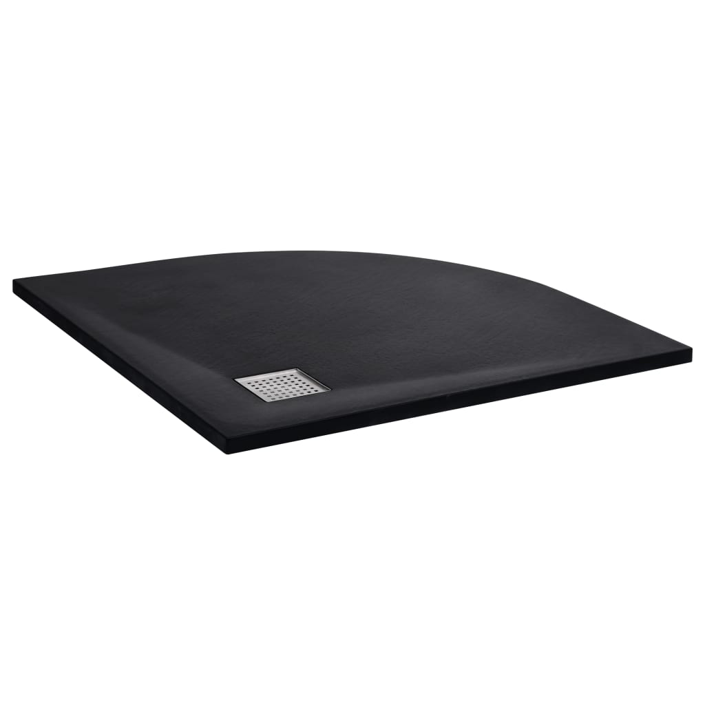 vidaXL Base de chuveiro SMC 90x90 cm preto