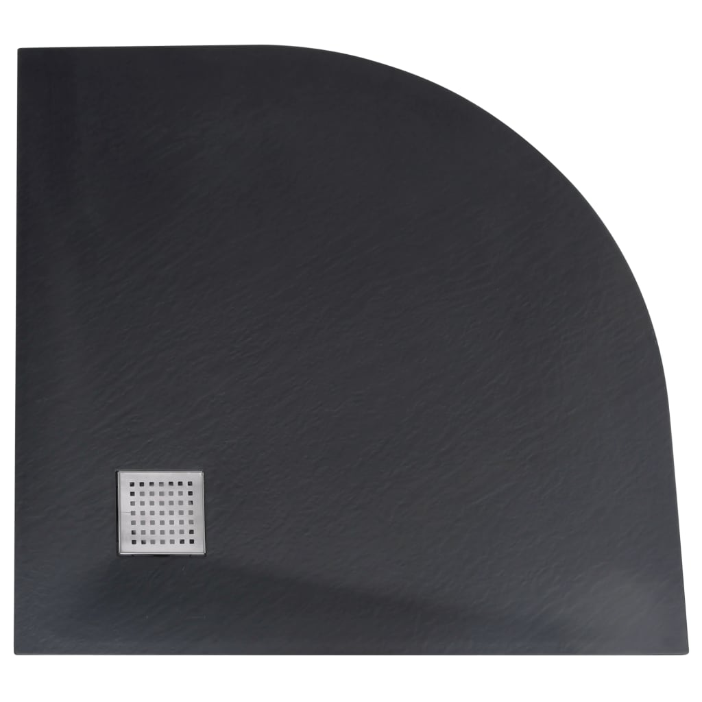 vidaXL Base de chuveiro SMC 90x90 cm preto