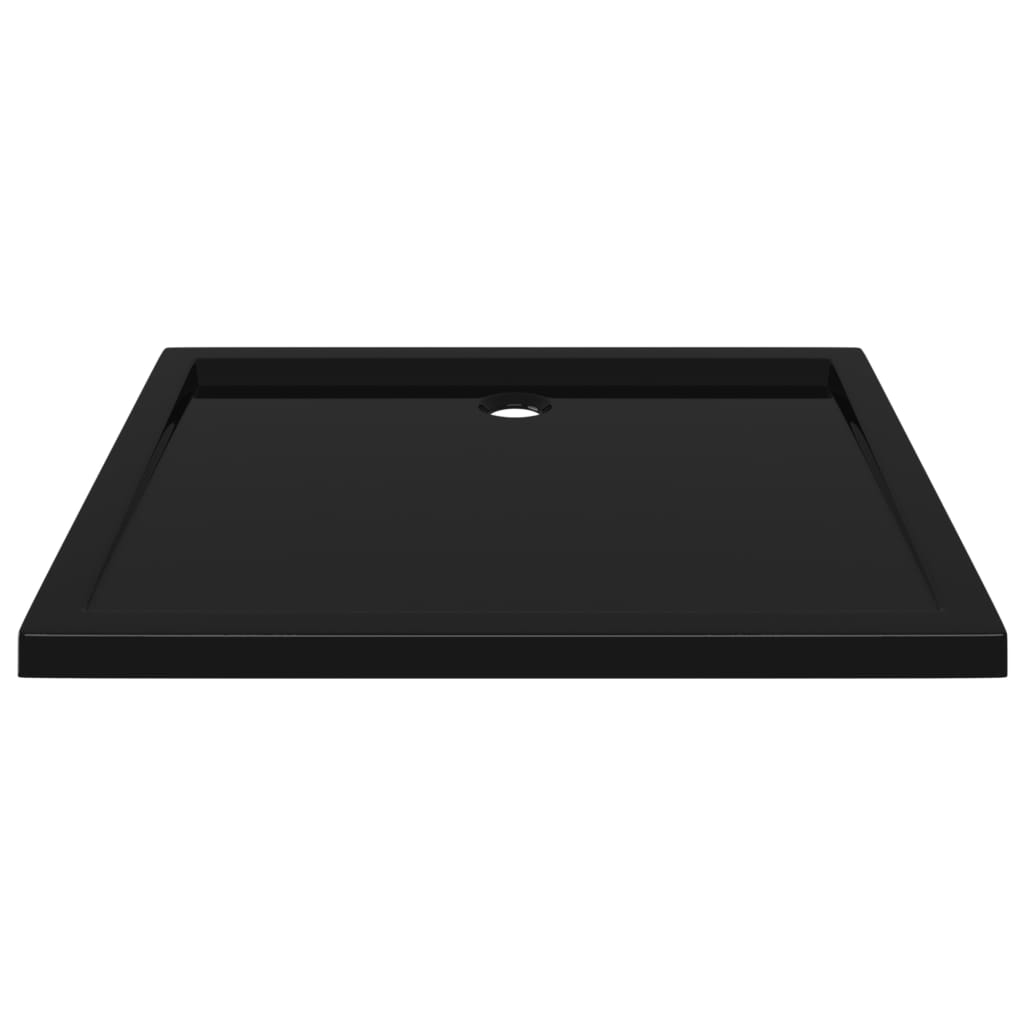 vidaXL Base de chuveiro retangular 80x90 cm ABS preto