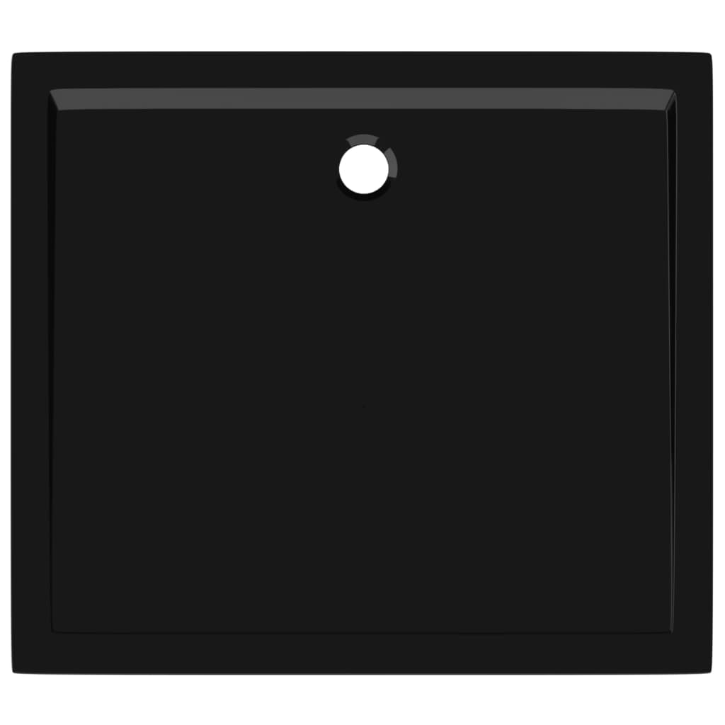 vidaXL Base de chuveiro retangular 80x90 cm ABS preto