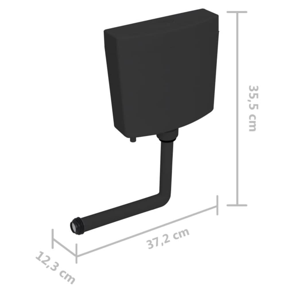 vidaXL Autoclismo de WC 3/6 L preto