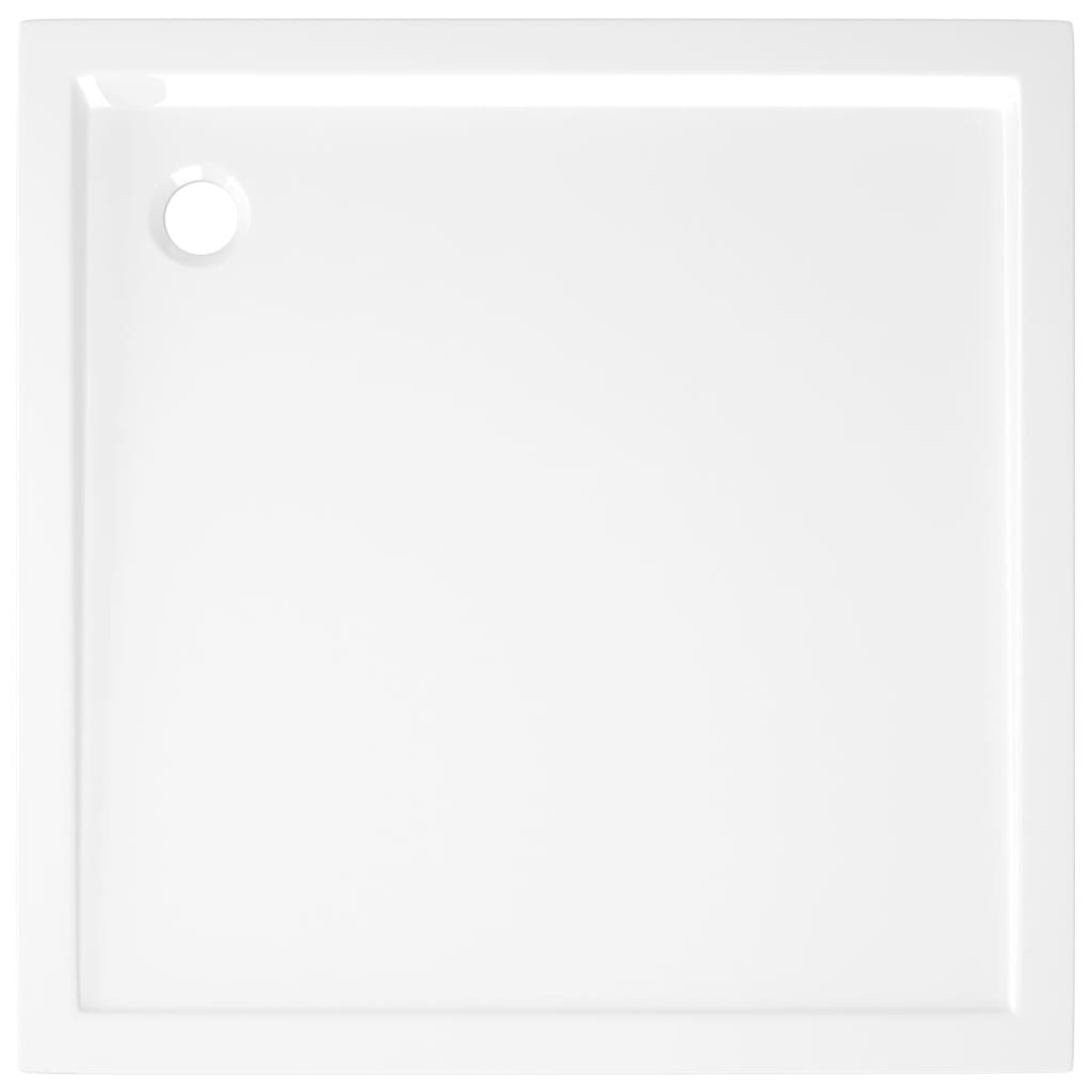 vidaXL Base de chuveiro quadrada 80x80 cm ABS branco