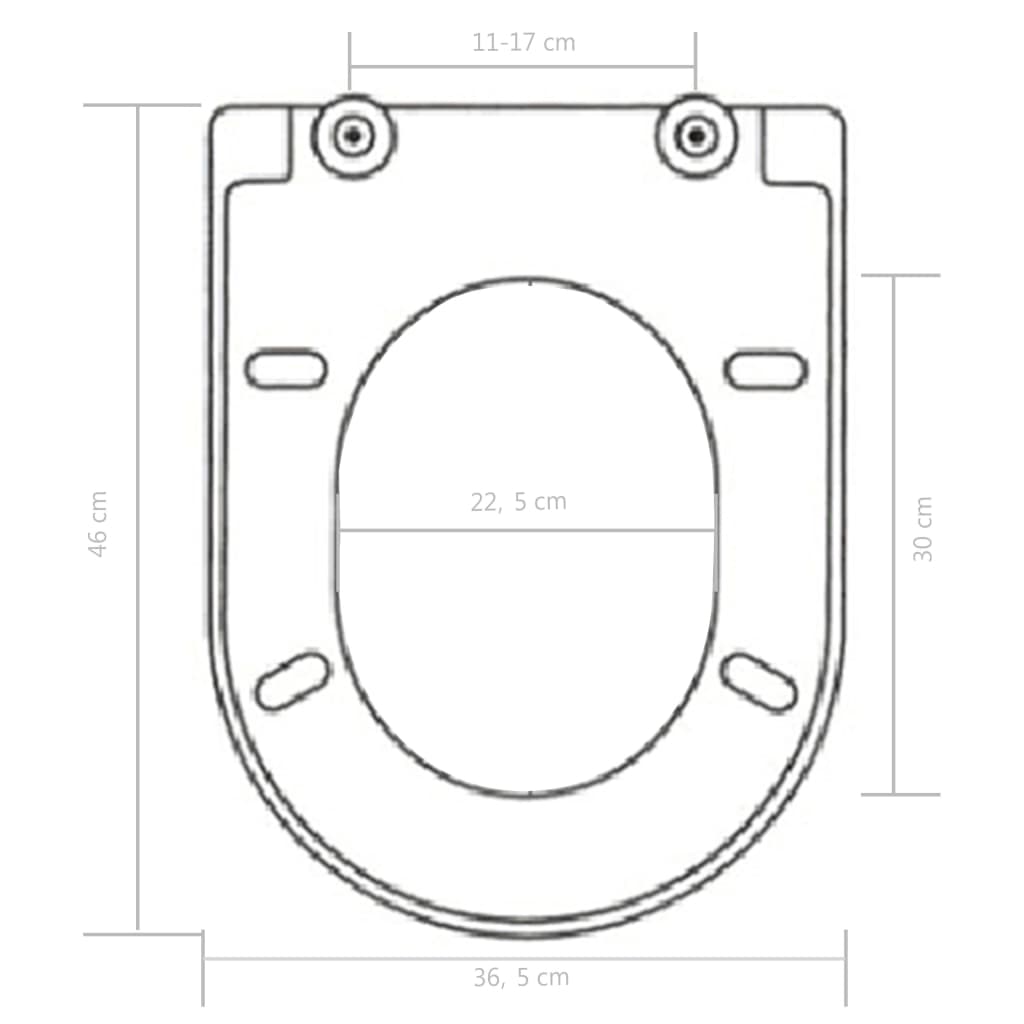 vidaXL Tampo de sanita fecho suave com design remoção rápida branco