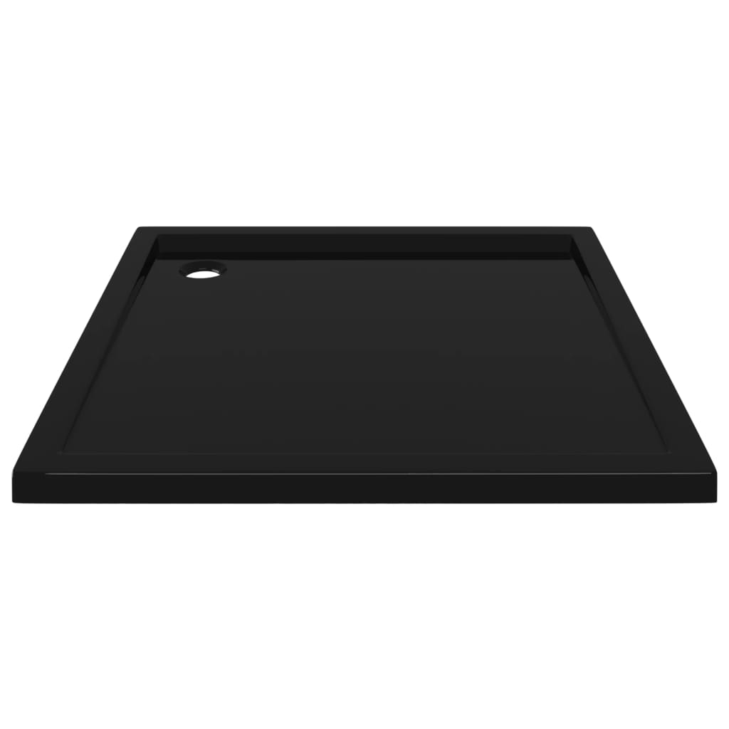 vidaXL Base de chuveiro quadrada 80x80 cm ABS preto