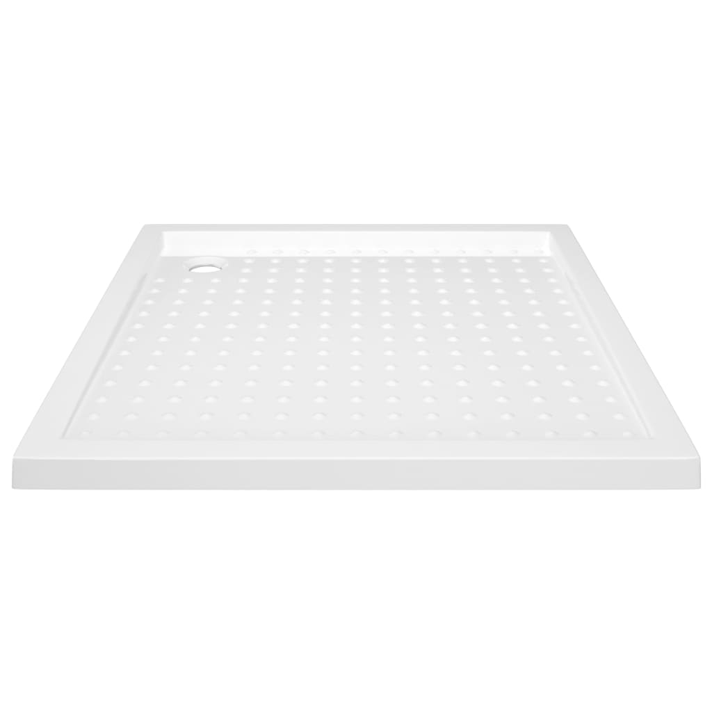 vidaXL Base de chuveiro com pontos 90x90x4 cm ABS branco