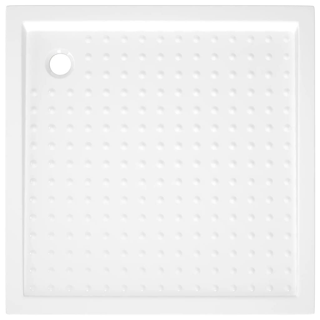 vidaXL Base de chuveiro com pontos 90x90x4 cm ABS branco