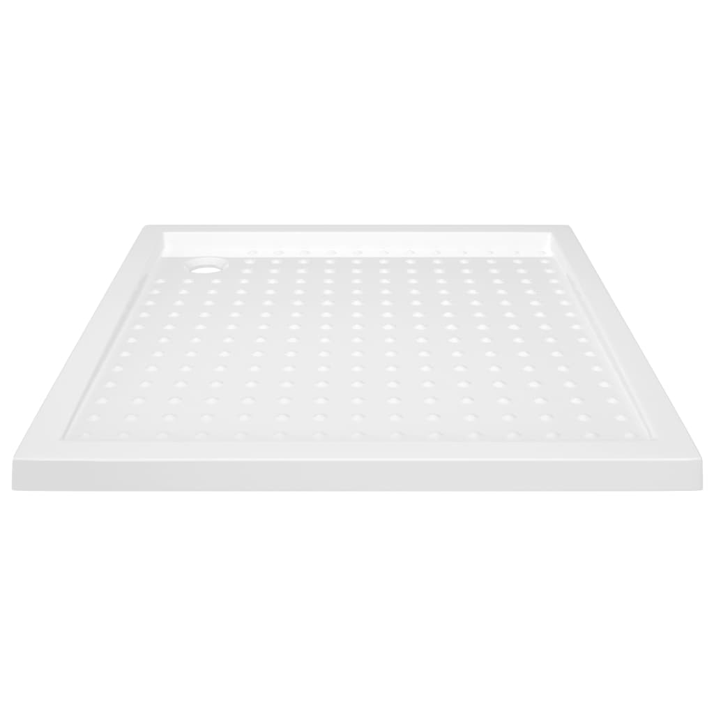 vidaXL Base de chuveiro com pontos 80x80x4 cm ABS branco