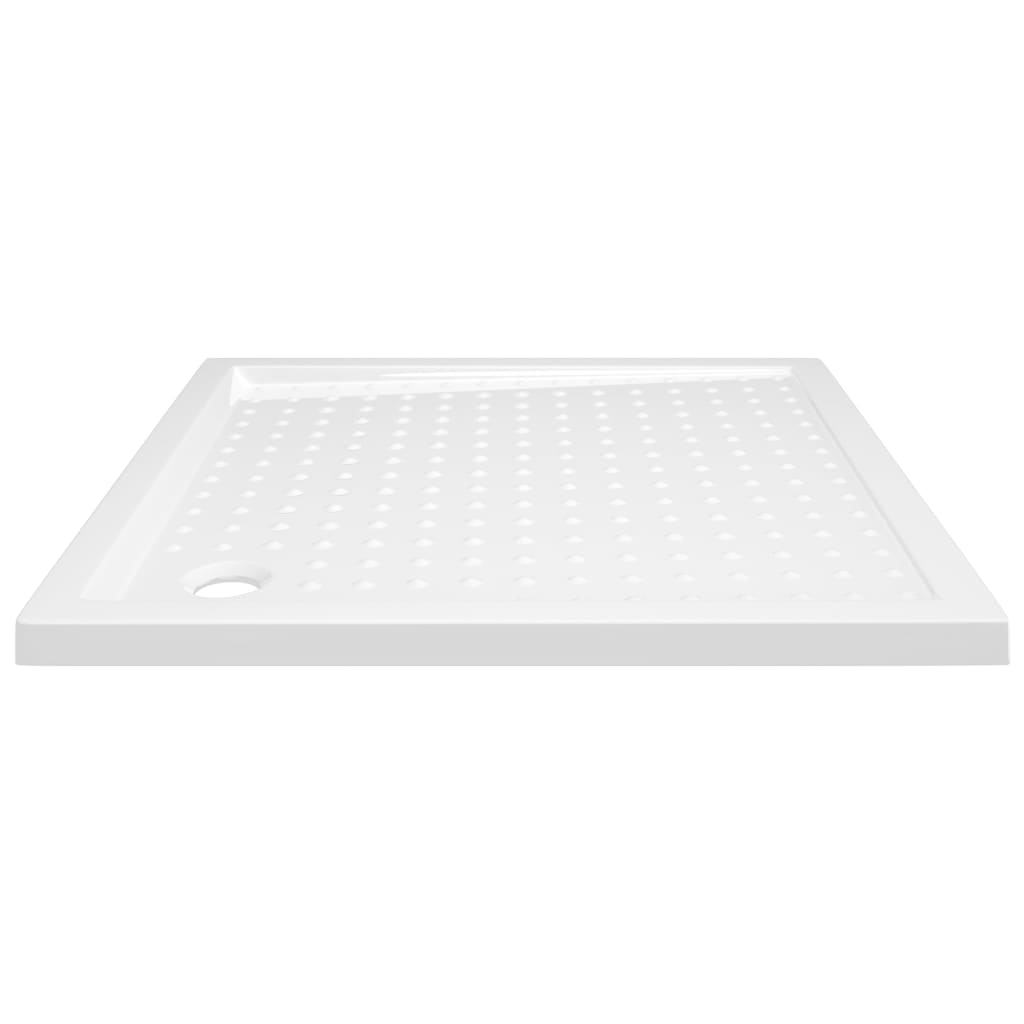 vidaXL Base de chuveiro com pontos 80x80x4 cm ABS branco