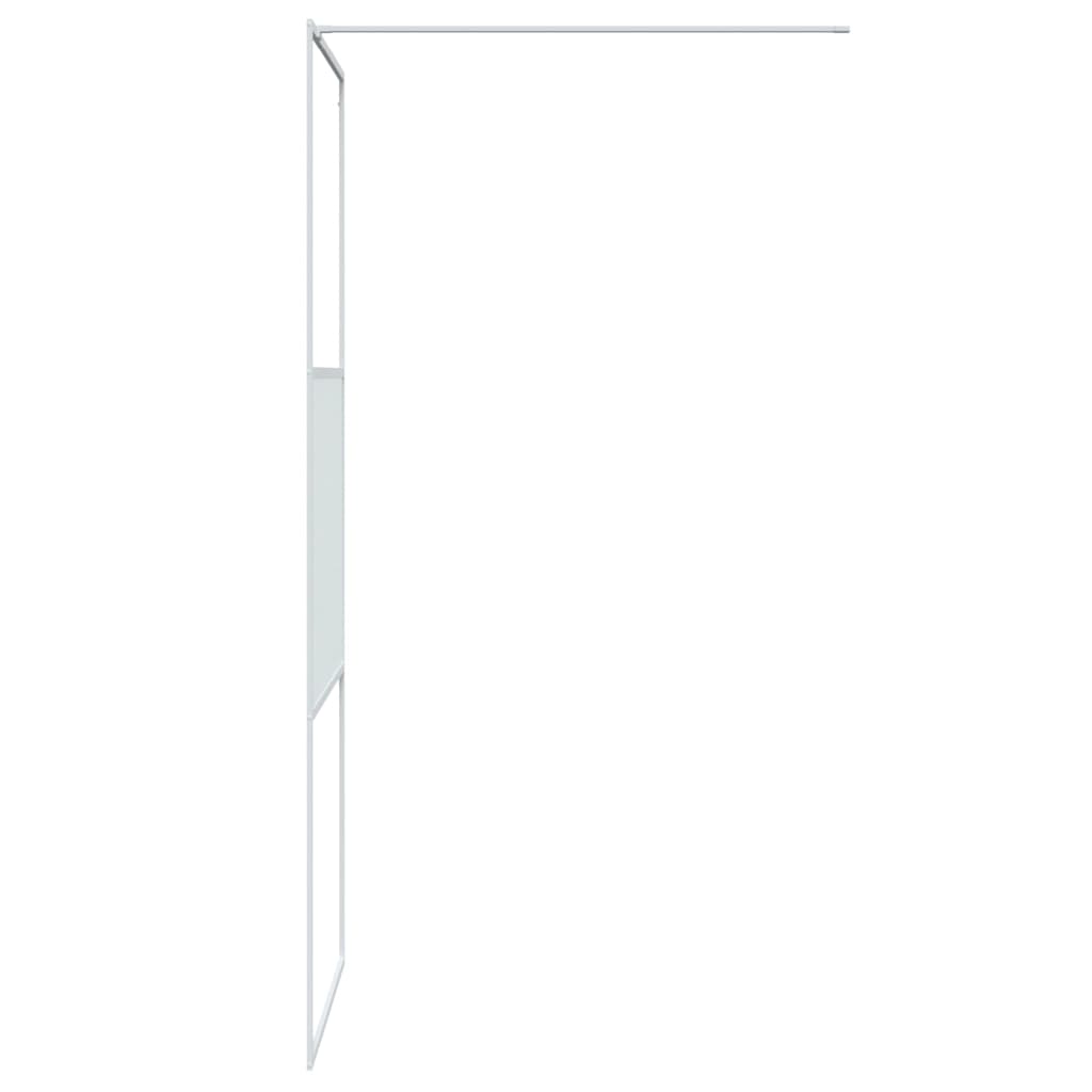 vidaXL Divisória de chuveiro branco 80x195 cm vidro ESG transparente