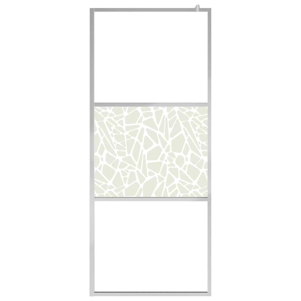 vidaXL Divisória de chuveiro 100x195 cm vidro ESG design pedras