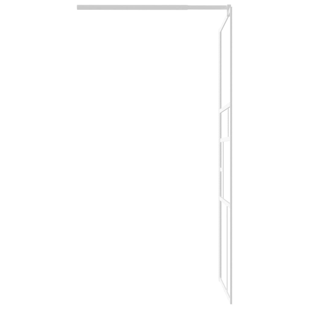 vidaXL Divisória de chuveiro 90x195 cm vidro ESG branco