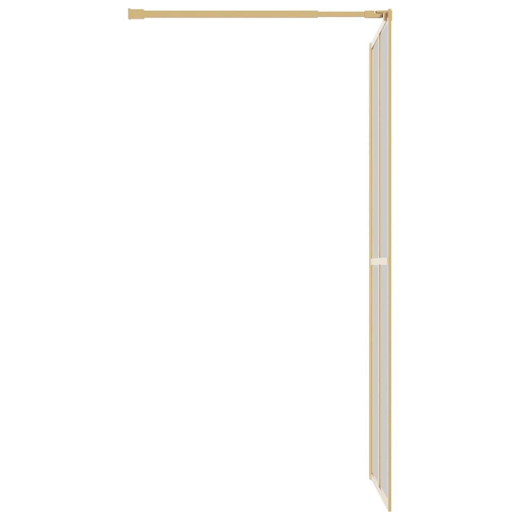 vidaXL Divisória de chuveiro 90x195 cm vidro transparente ESG dourado