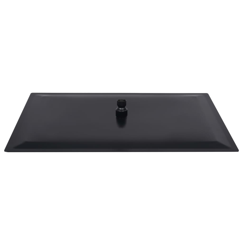 vidaXL Cabeça de chuveiro retangular 50x30 cm aço inoxidável preto