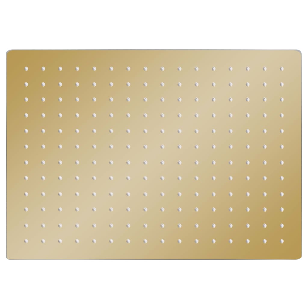 vidaXL Cabeça de chuveiro retangular 40x30 cm aço inoxidável dourado