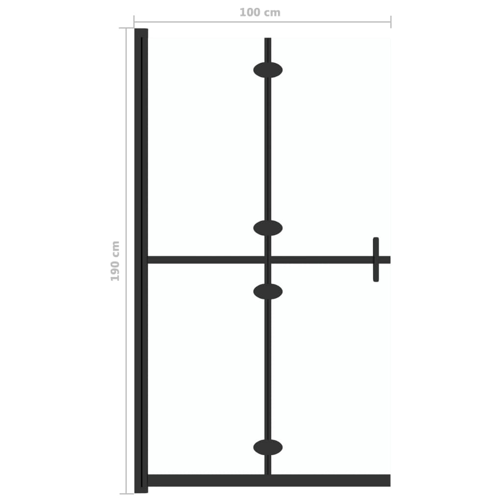 vidaXL Divisória chuveiro dobrável 100x190 cm vidro transparente ESG