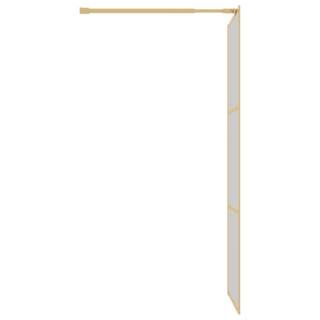 vidaXL Divisória de chuveiro 80x195 cm vidro transparente ESG dourado