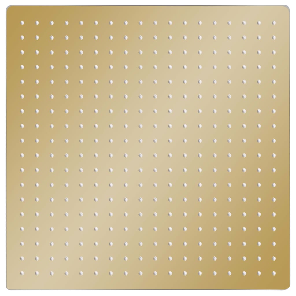 vidaXL Cabeça de chuveiro quadrada 50x50 cm aço inoxidável dourado