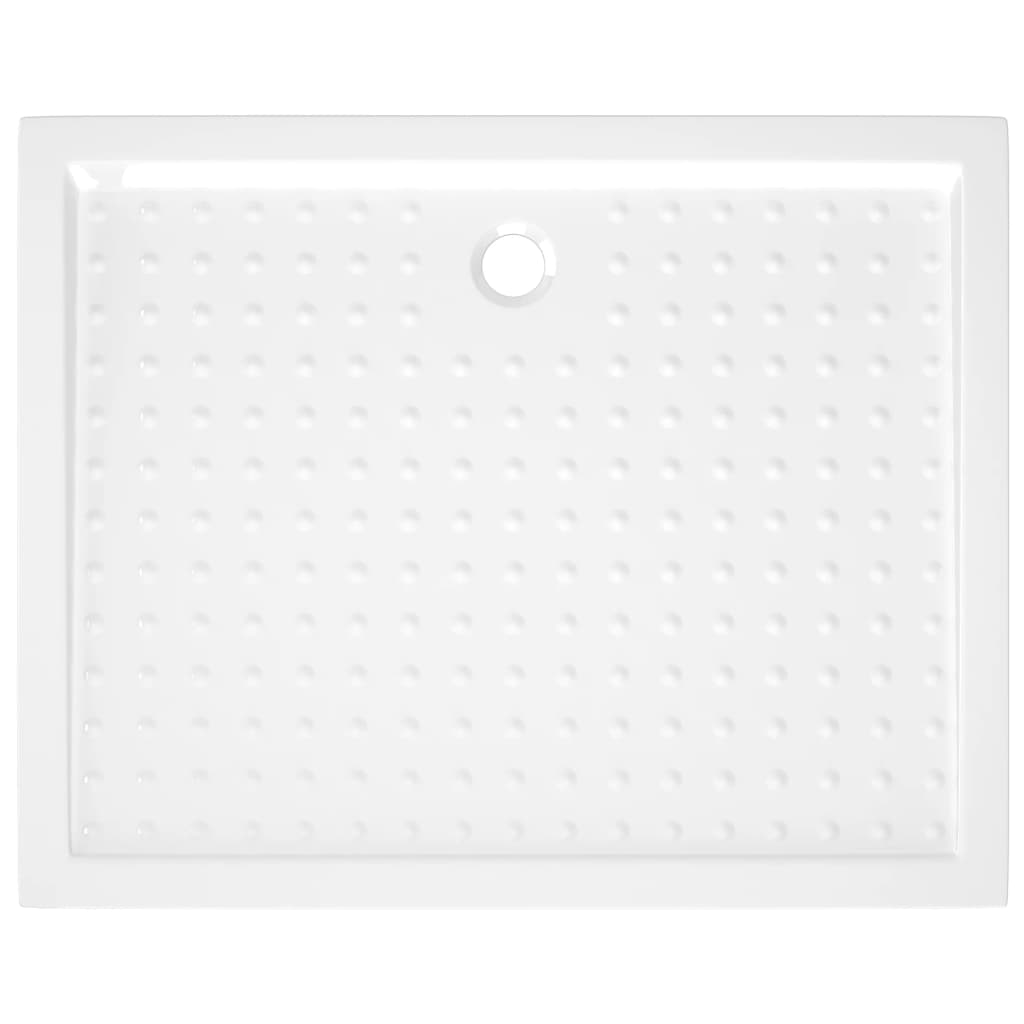 vidaXL Base de chuveiro com pontos 80x100x4 cm ABS branco