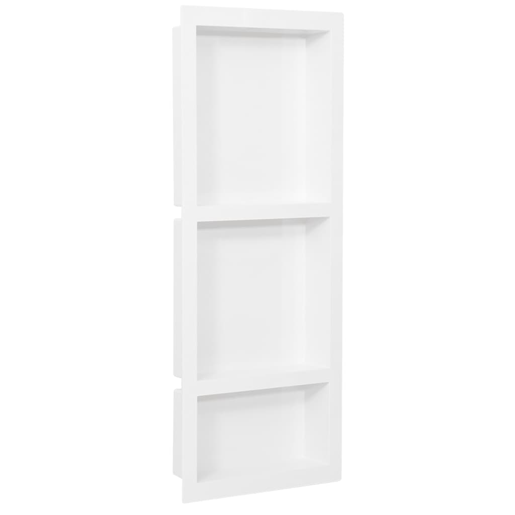 vidaXL Habitáculo chuveiro c/ 3 compartimentos 41x99x9 cm branco mate