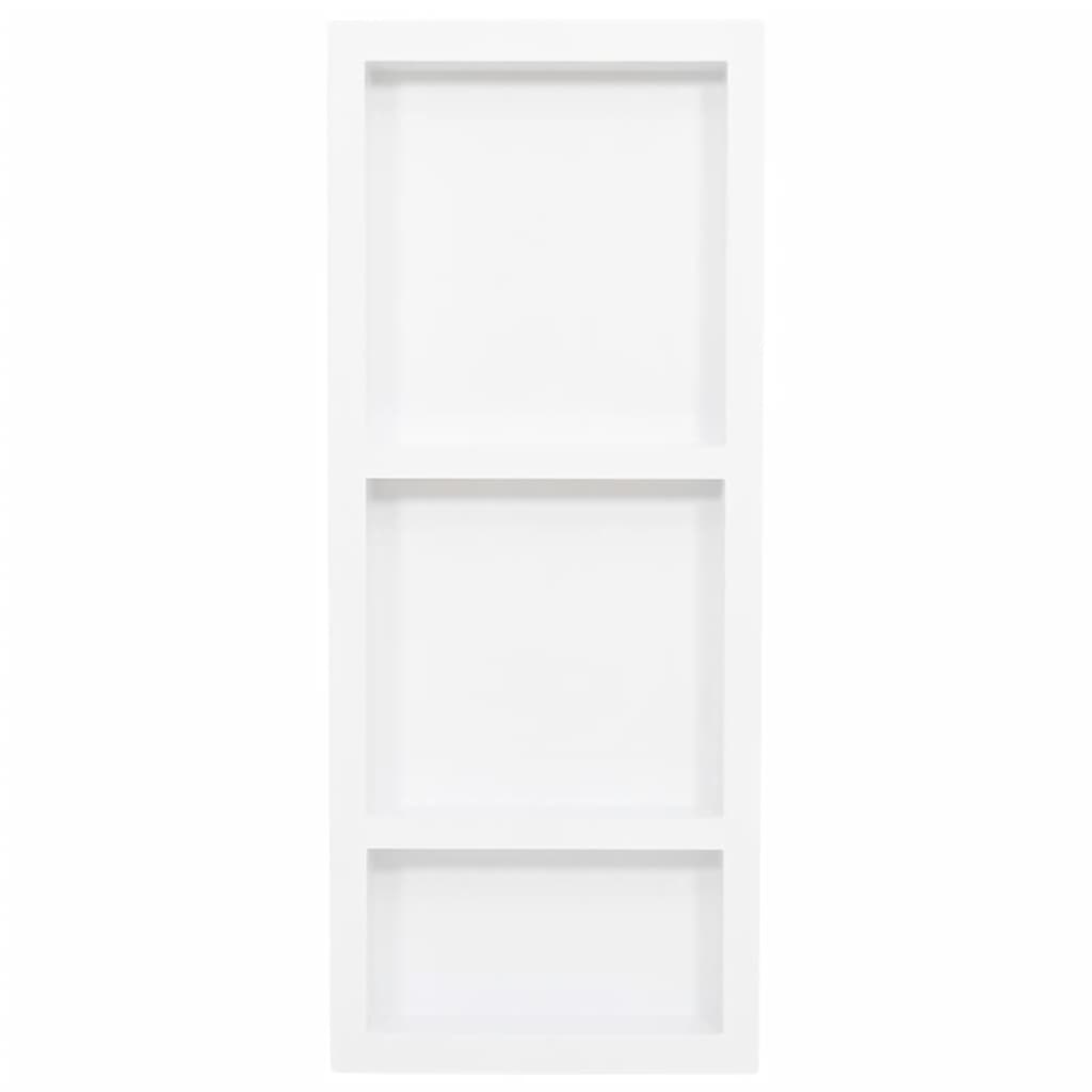 vidaXL Habitáculo chuveiro c/ 3 compartimentos 41x99x9 cm branco mate