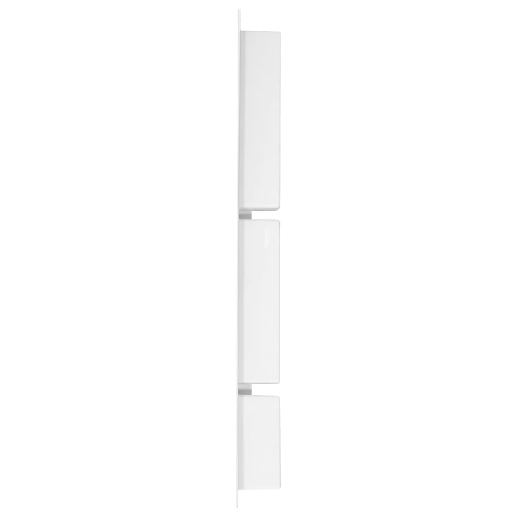 vidaXL Habitáculo chuveiro c/ 3 compartimentos 41x99x9 cm branco mate