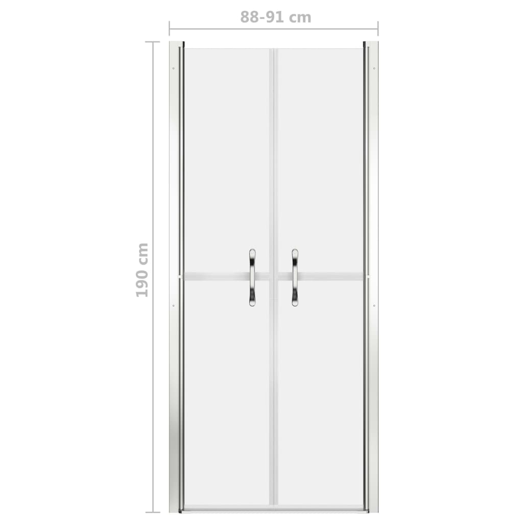 vidaXL Porta de duche ESG opaco 91x190 cm