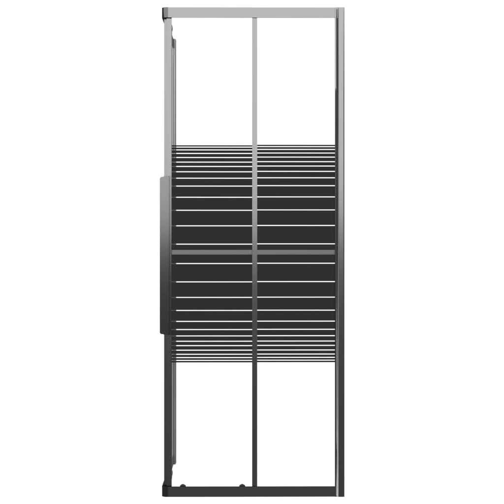 vidaXL Cabine de duche riscas ESG 70x70x180 cm preto