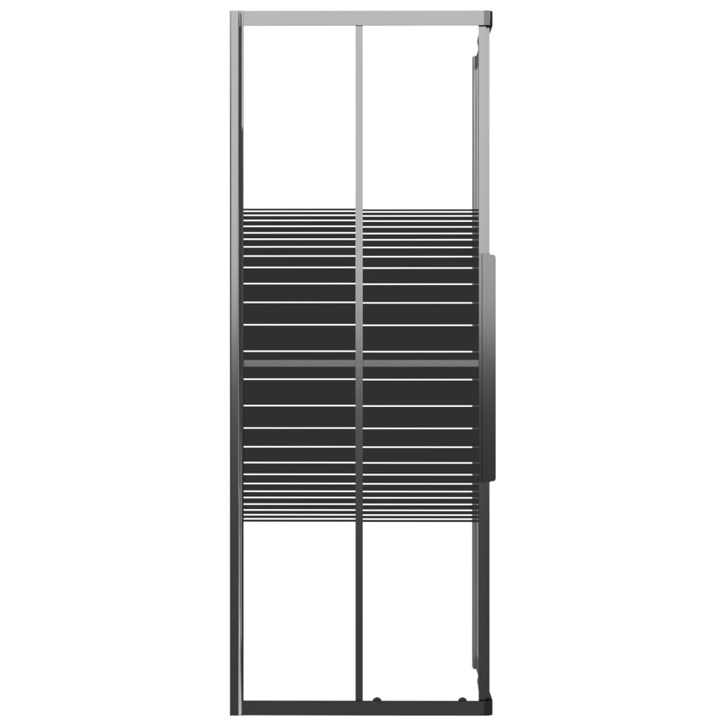 vidaXL Cabine de duche riscas ESG 70x70x180 cm preto