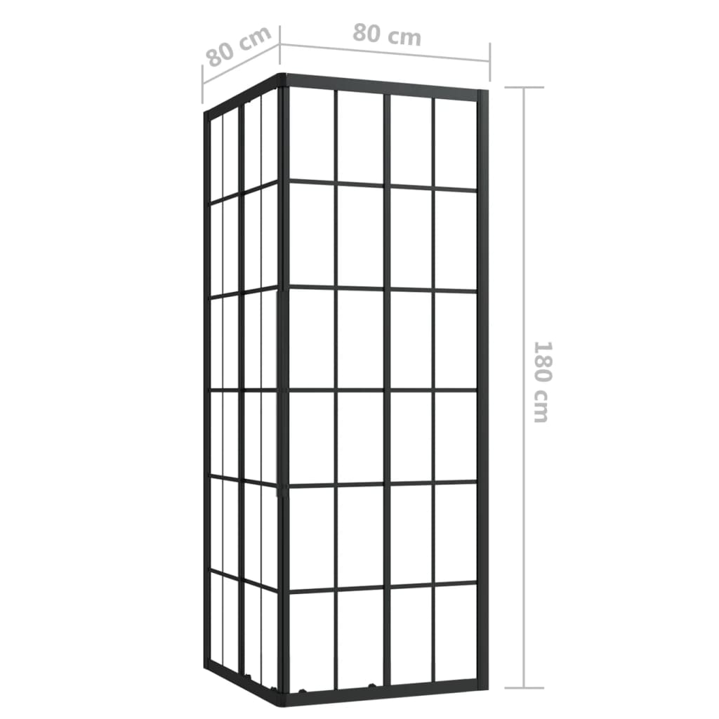 vidaXL Cabine de duche ESG 80x80x180 cm