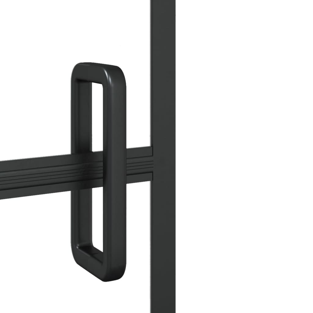 vidaXL Divisória de chuveiro ESG 116x140 cm preto