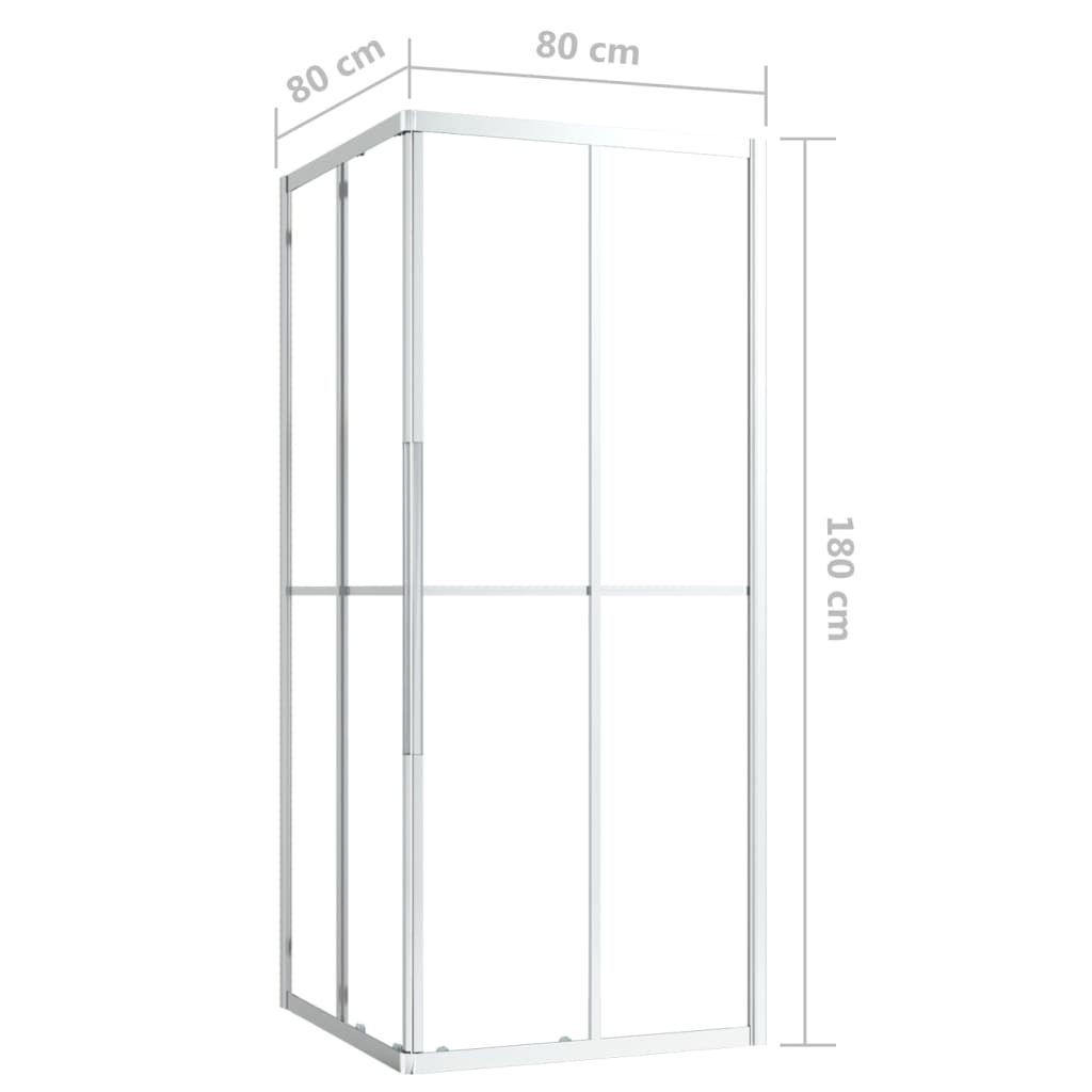 vidaXL Cabine de duche ESG 80x80x180 cm