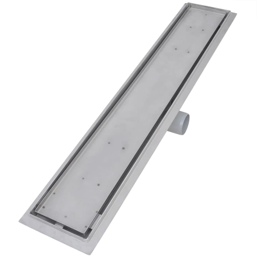 VidaXL Dreno de chuveiro linear 2 pcs 730x140 mm aço inoxidável