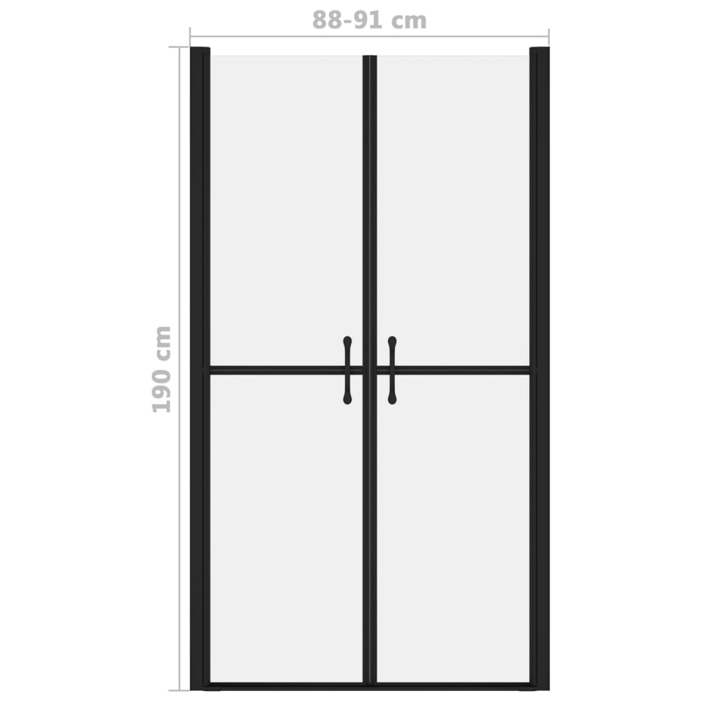 vidaXL Porta de duche ESG opaco (88-91)x190 cm