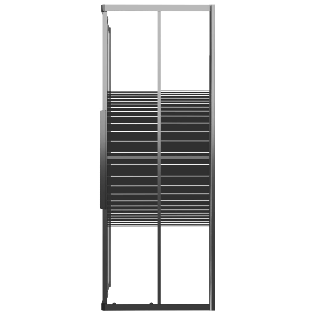 vidaXL Cabine de duche riscas ESG 90x70x180 cm preto