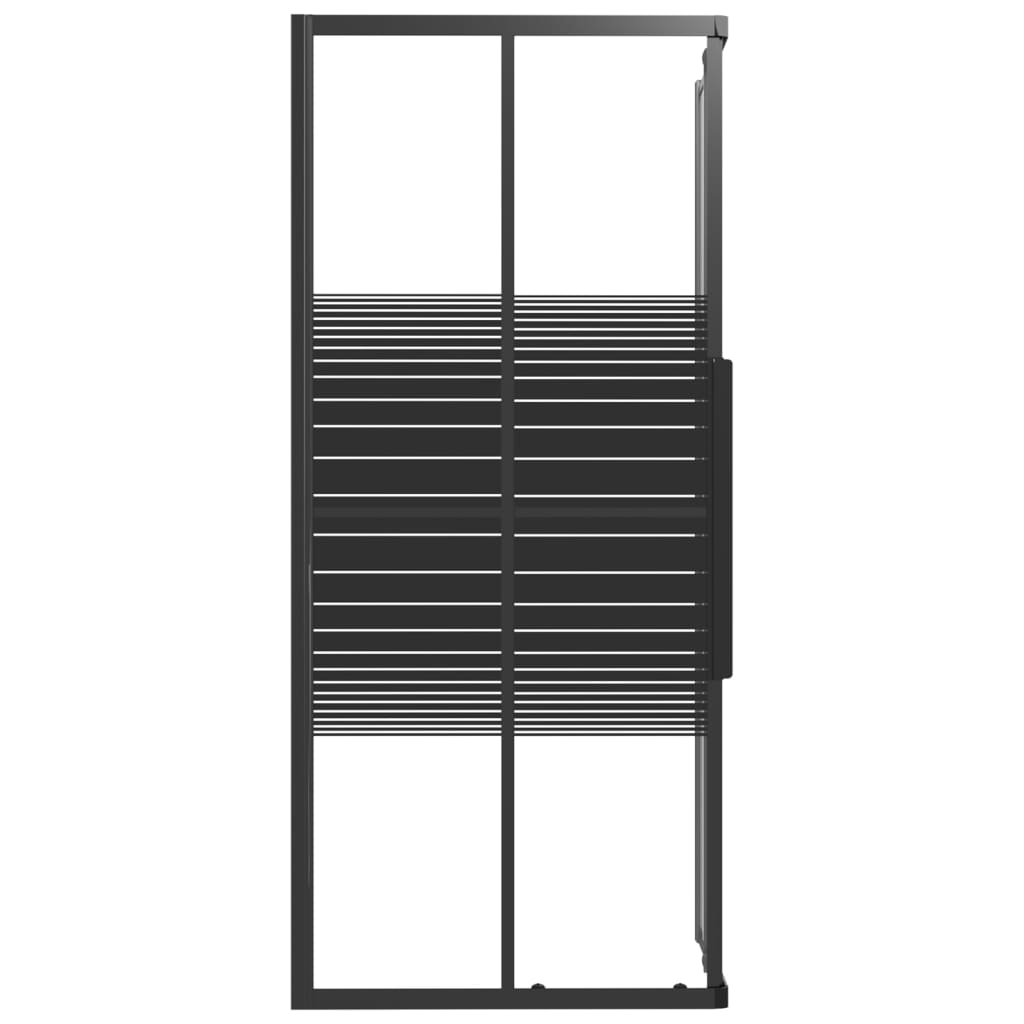 vidaXL Cabine de duche riscas ESG 90x70x180 cm preto