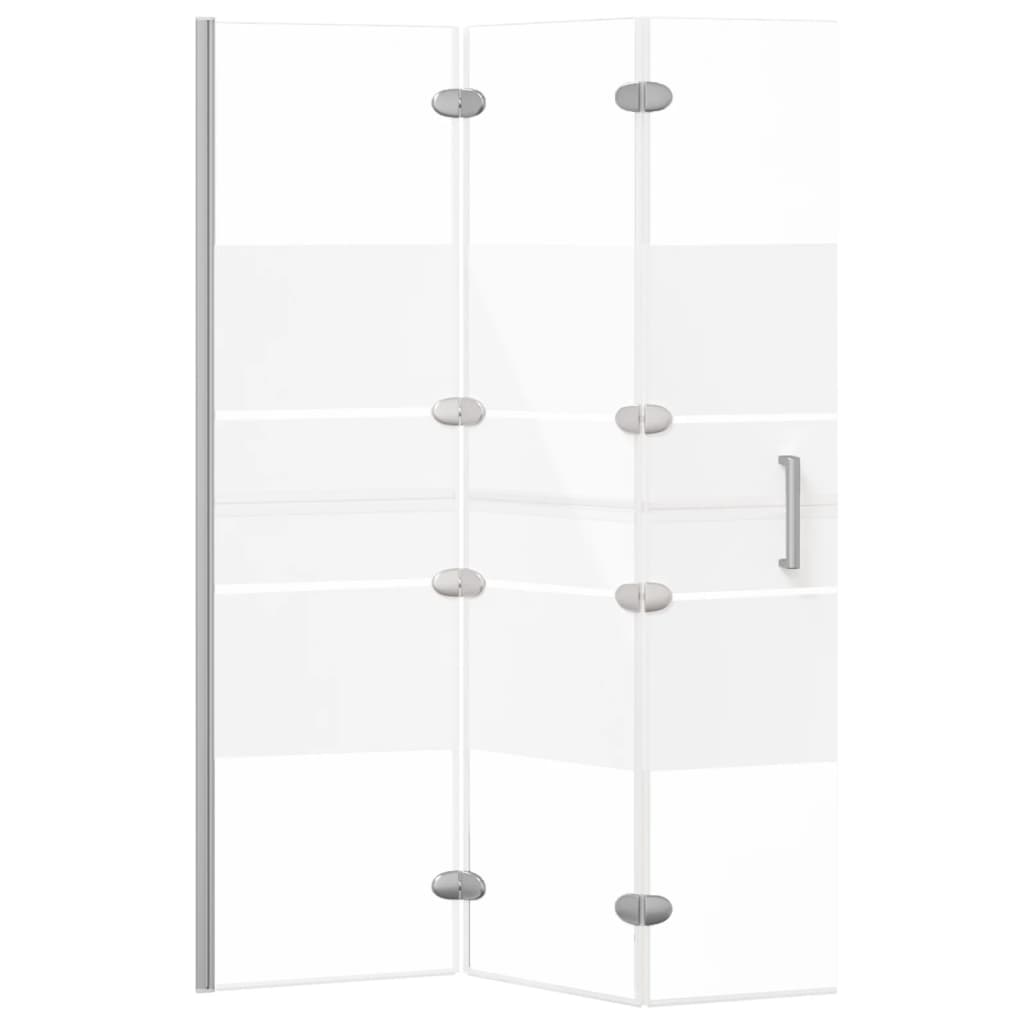 vidaXL Divisória de chuveiro dobrável ESG 100x140 cm branco