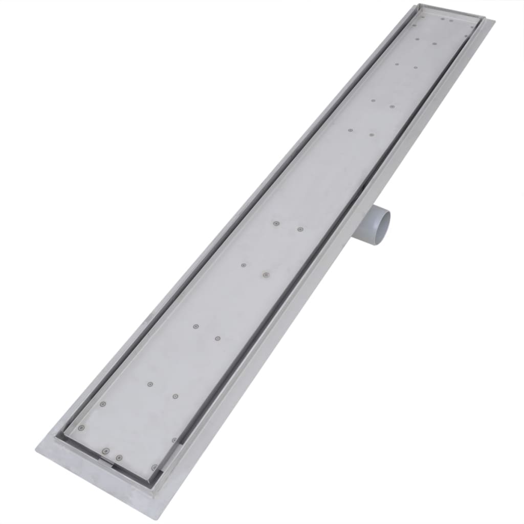 VidaXL Dreno de chuveiro linear 2 pcs 930x140 mm aço inoxidável