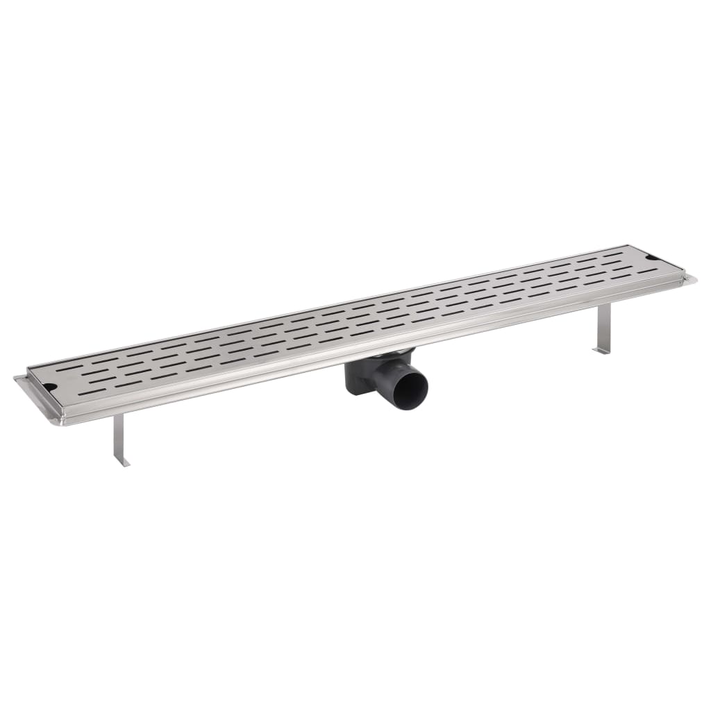 vidaXL Dreno de chuveiro linear linhas 830x140 mm aço inoxidável