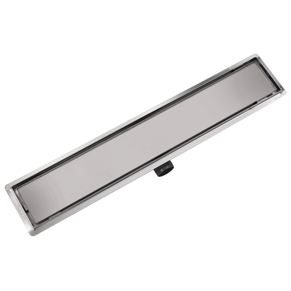 VidaXL Dreno de chuveiro linear 730x140 mm aço inoxidável