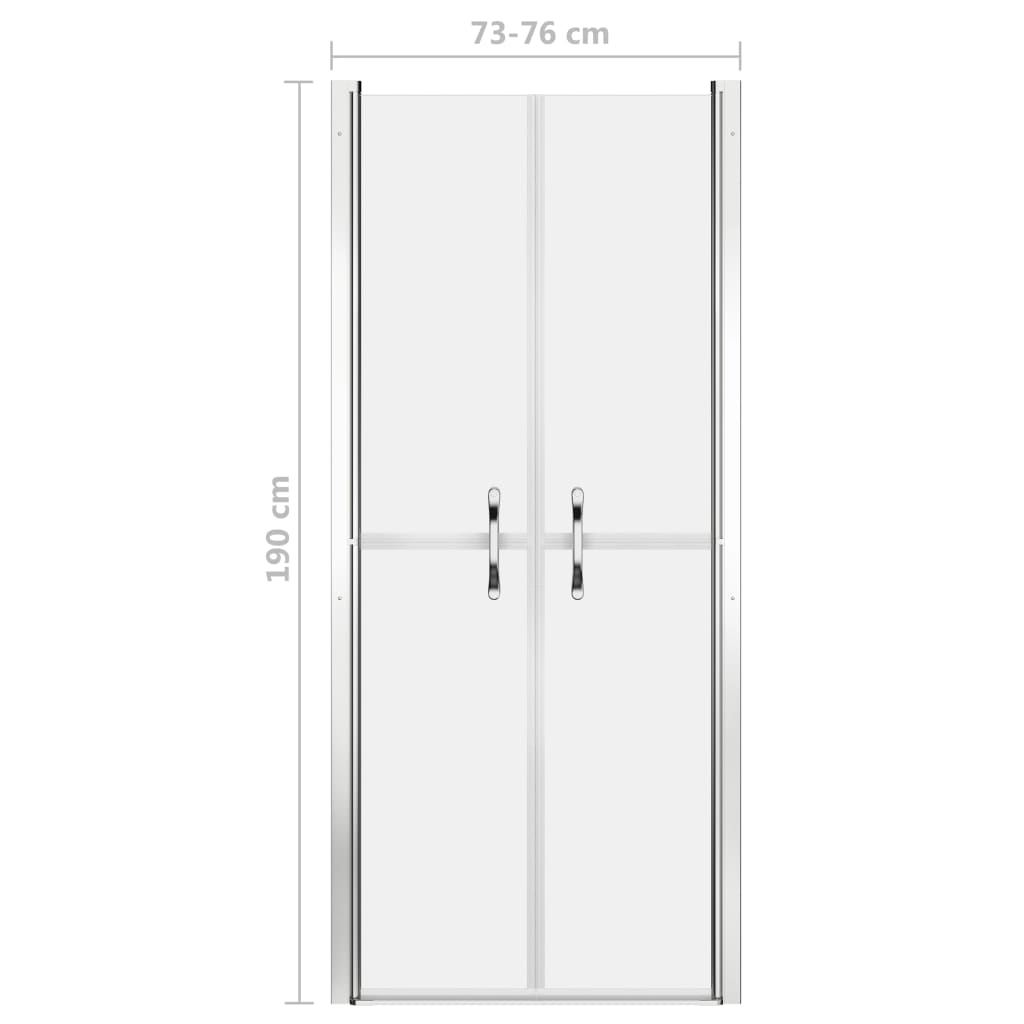 vidaXL Porta de duche ESG opaco 76x190 cm