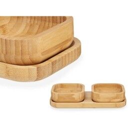 Kinvara|Conjunto para Aperitivos Kinvara CN-KT225030 Castanho Bambu 23 x 4,5 x 11 cm (12 Unidades)