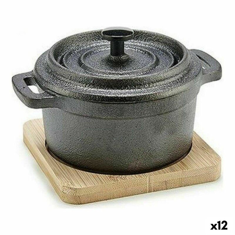 Kinvara|Tacho Kinvara 219SJ091 Castanho Preto Bambu Ferro forjado 13 x 10 x 8,5 cm (12 Unidades)
