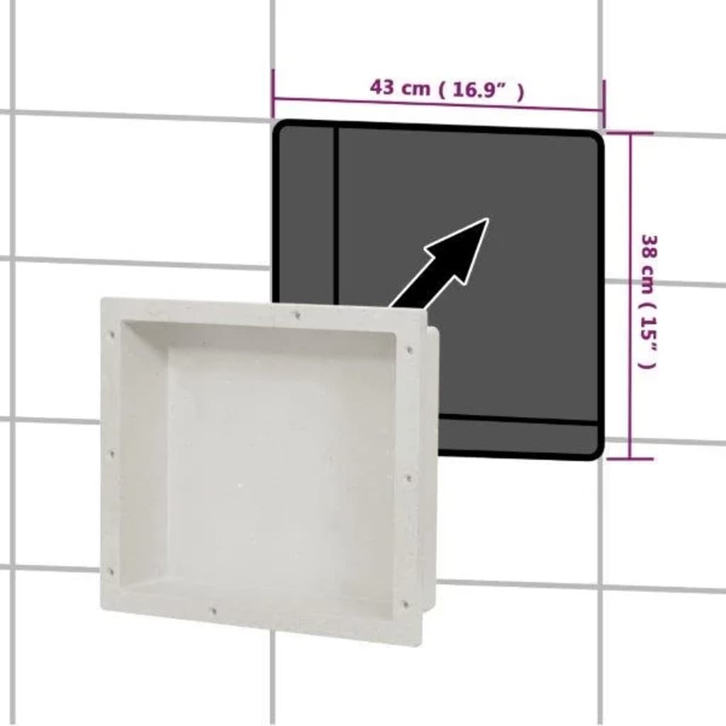 vidaXL Habitáculo de chuveiro 41x36x10 cm branco mate