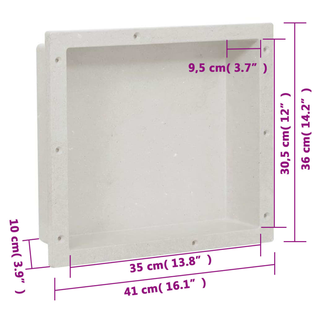 vidaXL Habitáculo de chuveiro 41x36x10 cm branco mate