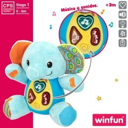 Winfun|Peluche com Som Winfun Elefante 17 x 17,5 x 10 cm (6 Unidades)