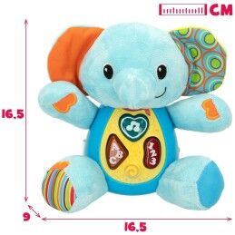 Winfun|Peluche com Som Winfun Elefante 17 x 17,5 x 10 cm (6 Unidades)