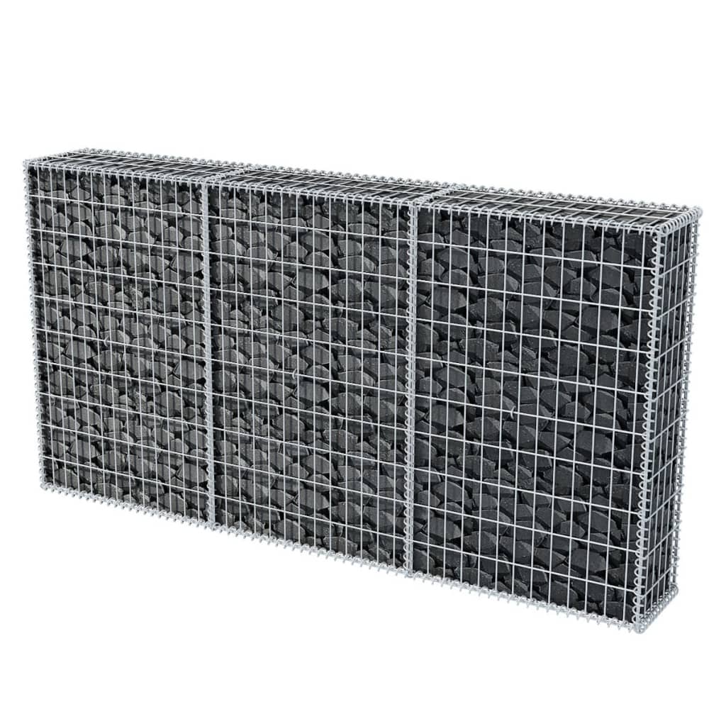 vidaXL Cesto gabião aço galvanizado 200x30x100 cm