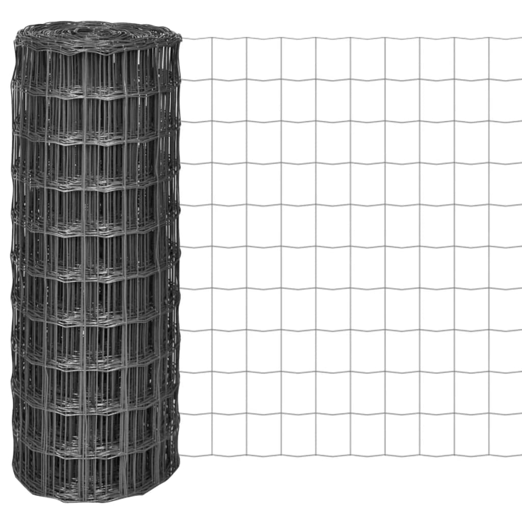 vidaXL Cerca 25x1 m aço cinzento