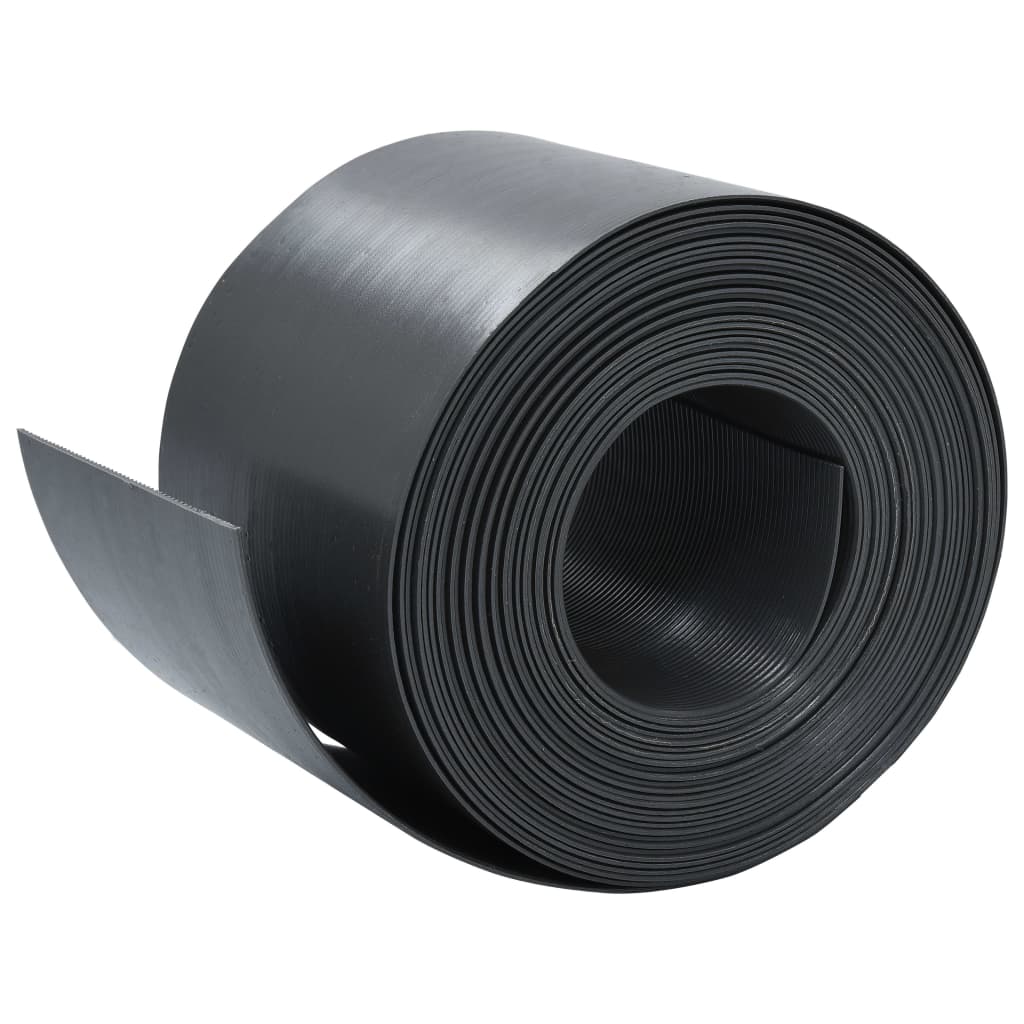 vidaXL Borda de jardim 10 m 15 cm PE preto